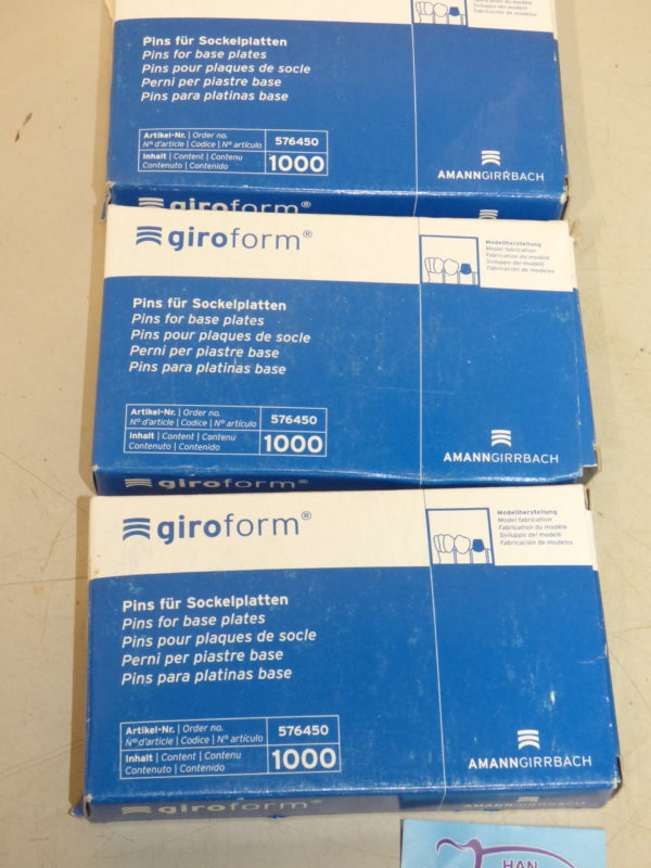 Amann Girrbach Giroform Sockelplatten-Pins Pins Dental Zahntechnik 0001298