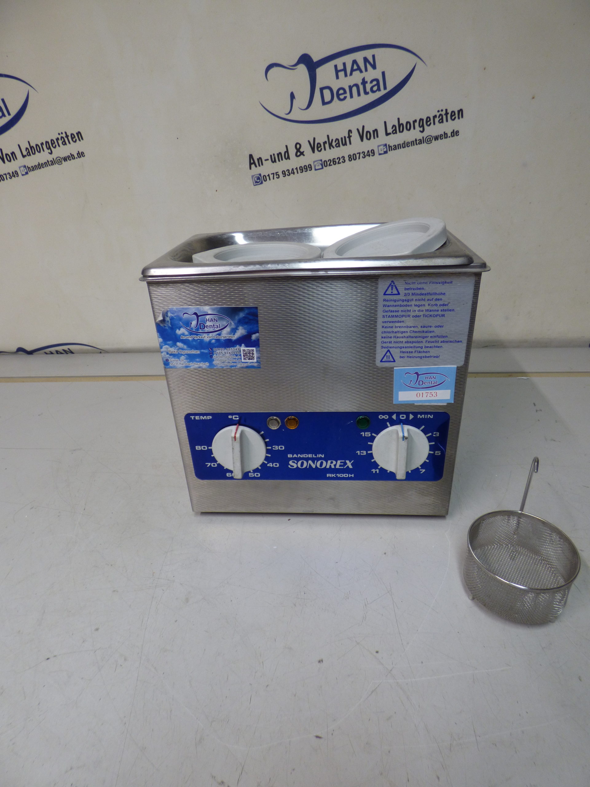 Bandelin RK 100H  Ultraschall Dental Zahntechnik 01753