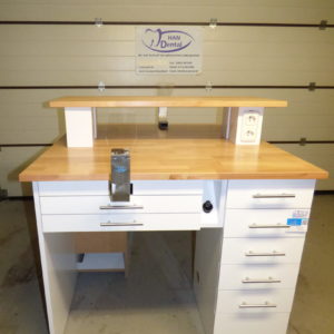 2er Arbeitsblock Insel Labortisch für Freuding Einzelplatzabsaugung  Dental Zahntechnik NEU