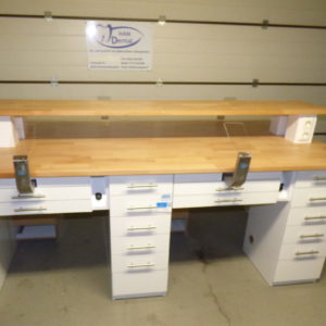 4er Arbeitsplatz Labortisch Insel Dental NEU für Freuding Absaugung