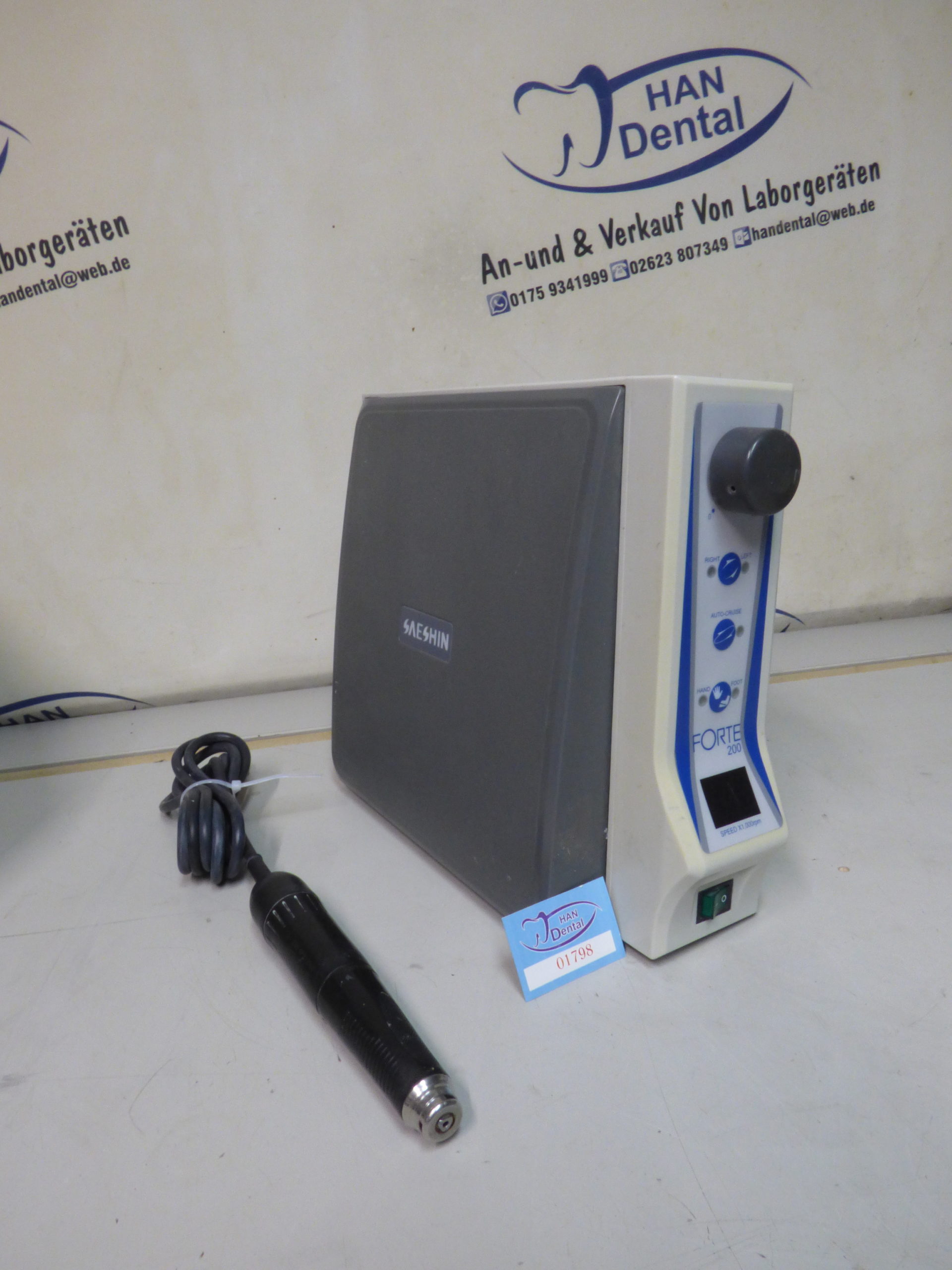 Saeshin Forte 200+Handstück 50.000U +Knieanlasser Technikmaschine 01798