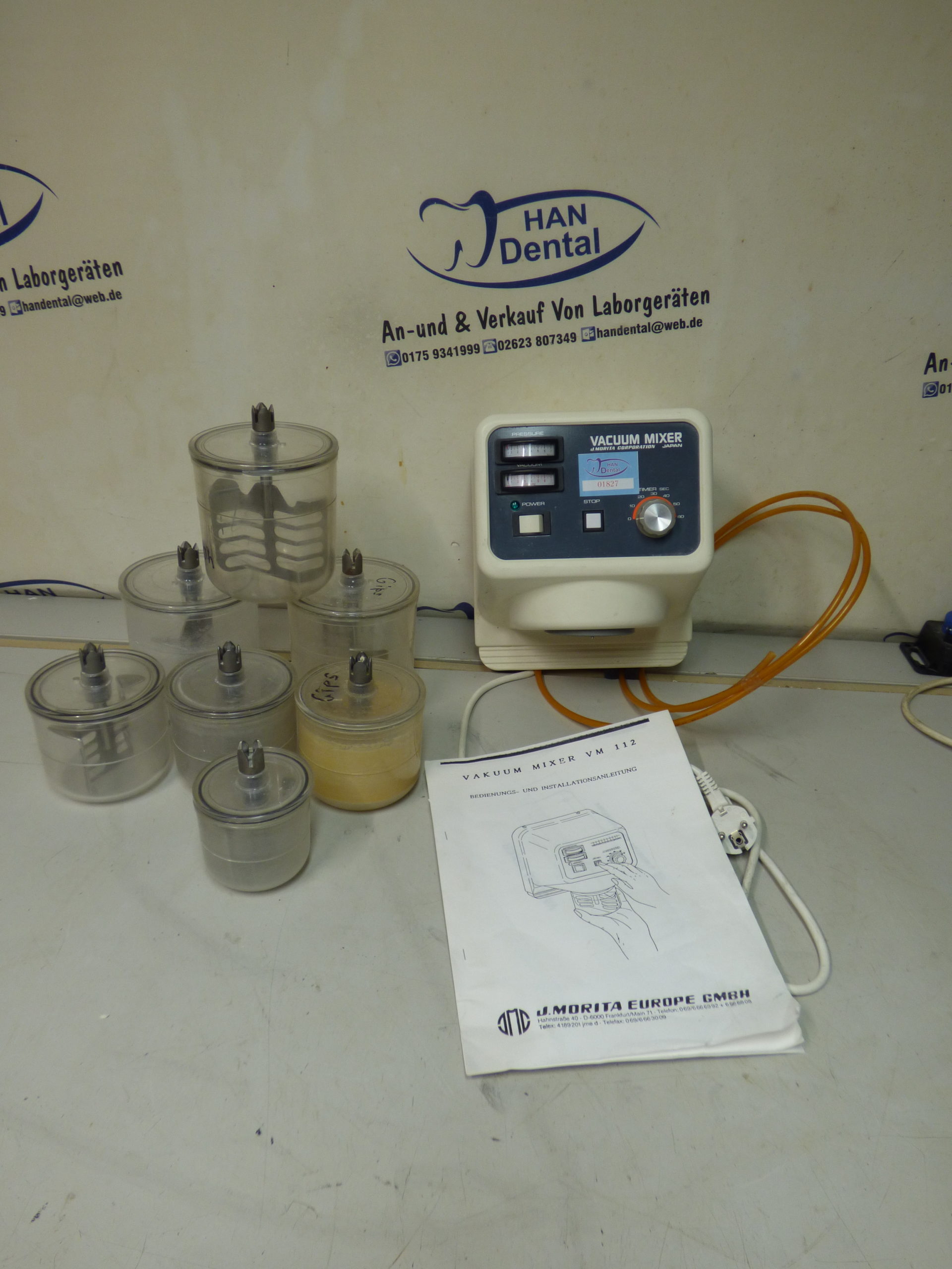 J. Morita Vacuum Mixer Vakuum Anmischgerät inkl. 7 Becher 01827