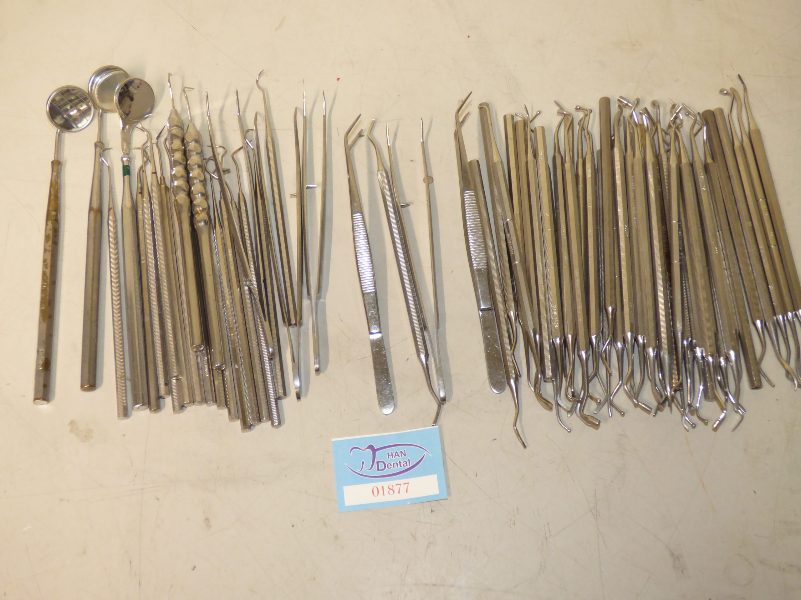 Grundbesteck Spiegel Sonde Pinzette Dental Zahntechnik 01877