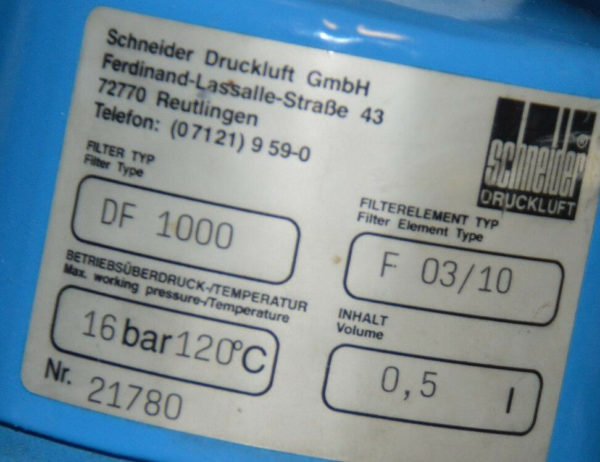 Schneider Drucklufttrockner DK600 Z  Air-Dryer #0387 – Bild 6