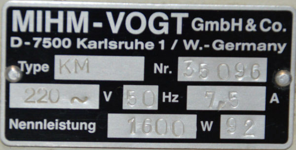 Vorwärmofen MIHM-VOGT, Typ: KM #0142 – Bild 7