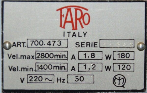 Poliermotor, FARO Italy, Poliermaschine #0127 – Bild 4