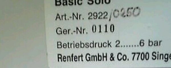 2-Kammer-Sandstrahler, RENFERT, Basic Solo #0202 – Bild 7