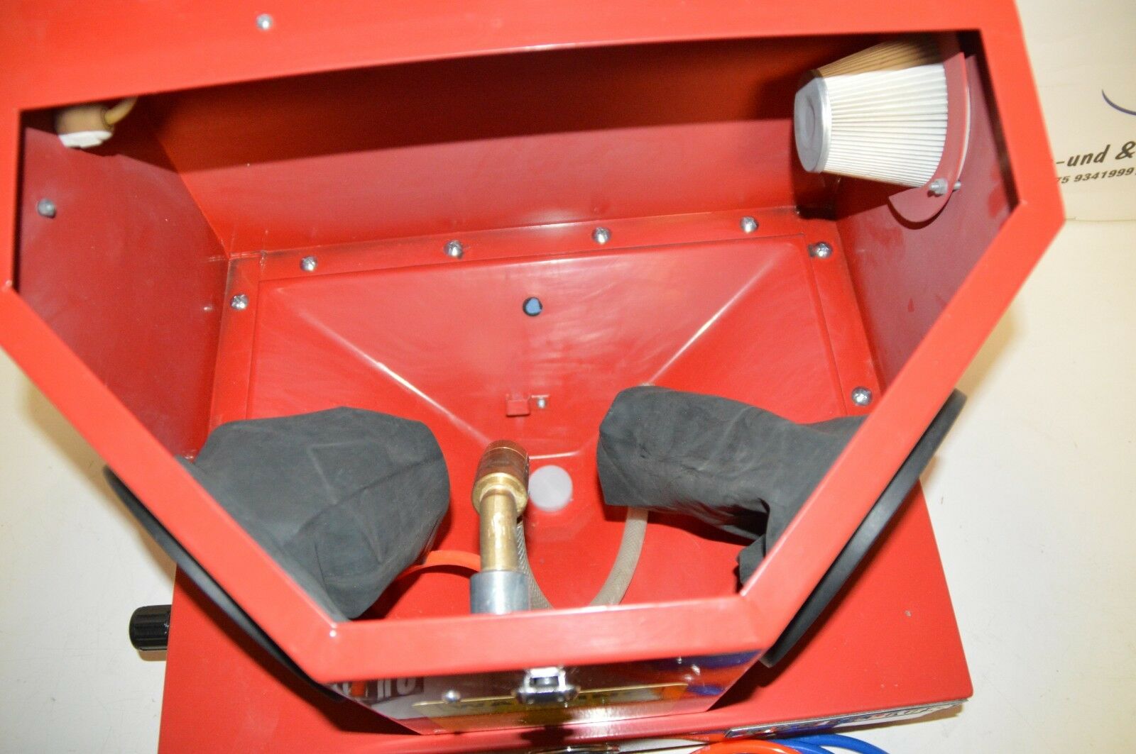 PowerPlus Tools Sandstrahlgerät Umlaufstrahler Sandstrahlkabine Tischgerät 1138 – Bild 5