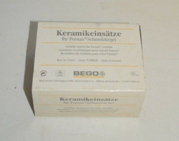 Bego Keramikeinsätze für Fornax  Schmelztiegel 1157