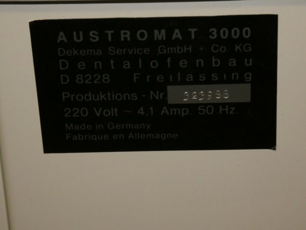 Dekema Austromat 3000 Keramikofen Dental 1699 – Bild 5